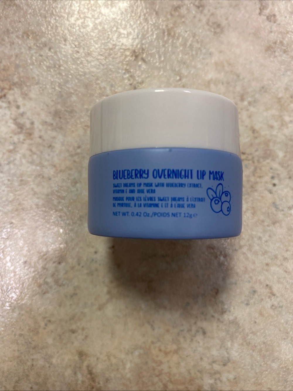 Blueberry Overnight Lip Mask - Hydrating Lip Treatment (Light Blue)